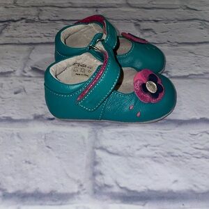Smaller by See Kai Run Teal and Pink Mary Janes